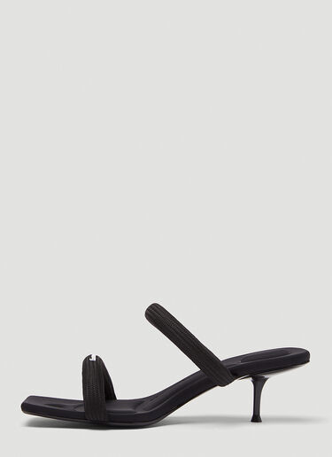 Alexander Wang Jessie 圆形织带高跟凉鞋 黑 awg0245029