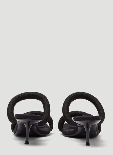 Alexander Wang Jessie 圆形织带高跟凉鞋 黑 awg0245029