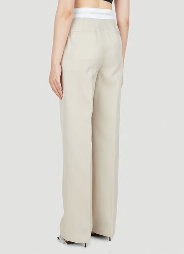 Alexander Wang 徽标腰围长裤 米 awg0249030