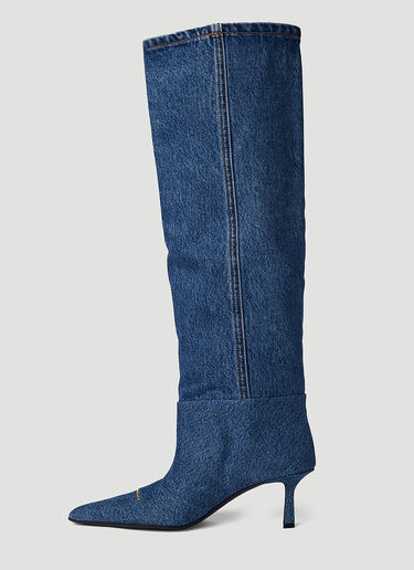 Viola Slouch Denim Boots Alexander Wang Viola Slouch Denim Boots Blue awg0250039