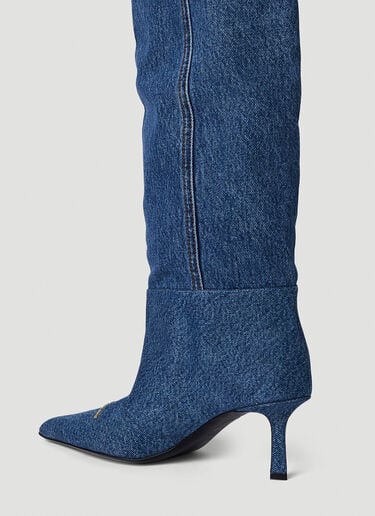 Alexander Wang Viola Slouch Denim Boots Blue awg0250039
