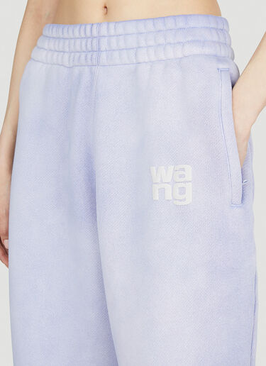 Alexander Wang 로고 프린트 트랙 팬츠 퍼플 awg0251016
