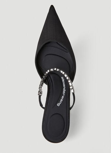 Alexander Wang Delphine Logo Strap Mules Black awg0251052