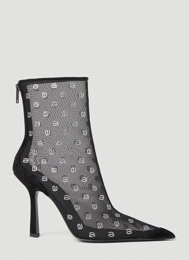 Alexander Wang Delphine Crystal Boots Black awg0252019