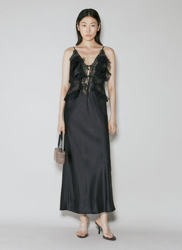 Alexander Wang 蕾丝组合中长连衣裙 黑 awg0253020