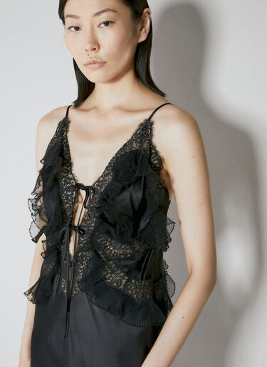 Alexander Wang 蕾丝组合中长连衣裙 黑 awg0253020