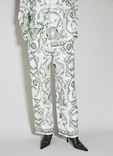Money Print Silk Pants Alexander Wang Money Print Silk Pants White awg0253022