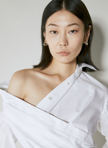 Draped Back Dress Alexander Wang Draped Back Dress White awg0253057