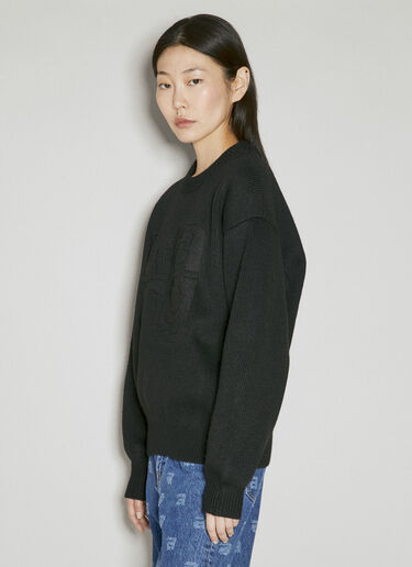 Debossed Logo Sweater Alexander Wang Debossed Logo Sweater Black awg0254007