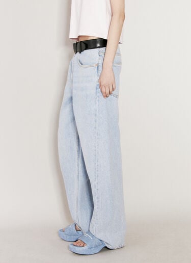 Leather Belt Balloon Jeans Alexander Wang Leather Belt Balloon Jeans Blue awg0255016