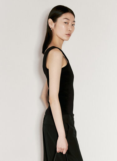 Embossed Logo Tank Top Alexander Wang Embossed Logo Tank Top Black awg0256009