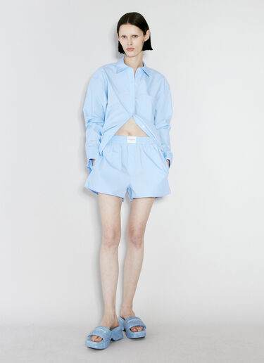 Alexander Wang Classic Boxer Shorts Blue awg0256016