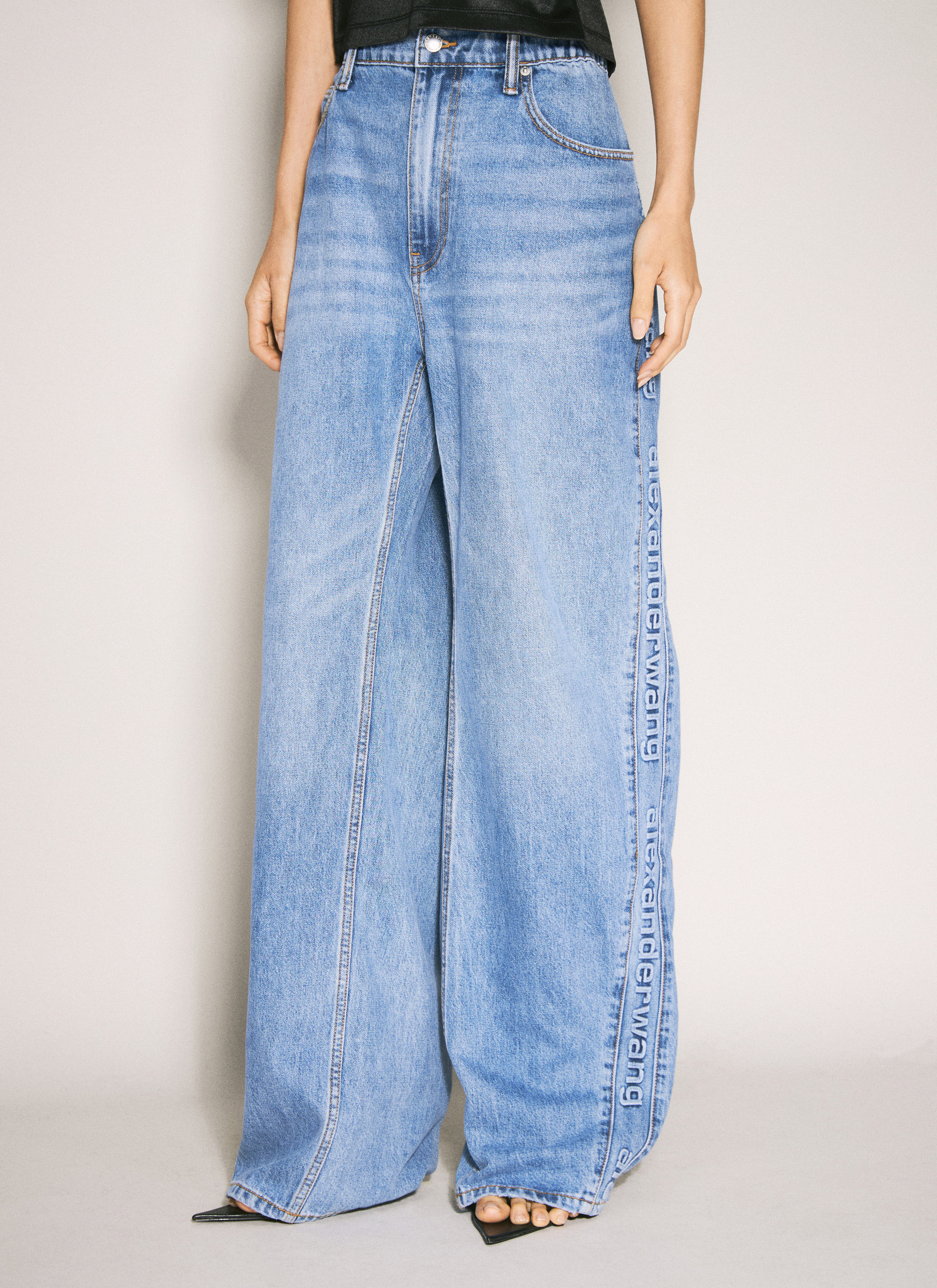 Alexander Wang Women's' Elasticated Waistband Balloon Jeans in Blue | LN-CC®
