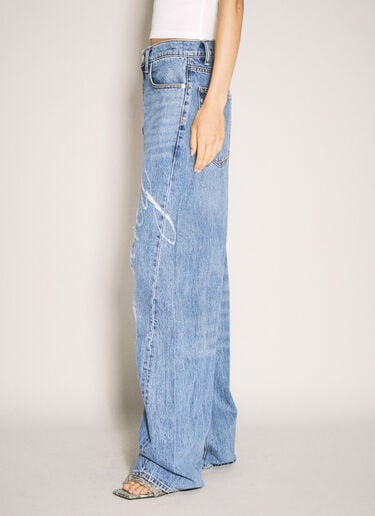 Cursive Logo Balloon Jeans Alexander Wang Cursive Logo Balloon Jeans Blue awg0257030