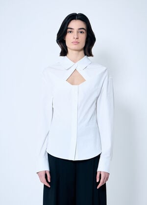 Alexander Wang Deconstructed Button-Down Shirt White awg0259003