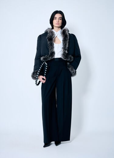 ボクサーウエストバンド付きプリーツパンツ Alexander Wang ボクサーウエストバンド付きプリーツパンツ ブラック awg0259006