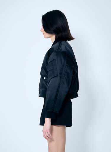 로고 자수 봄버 재킷 Alexander Wang 로고 자수 봄버 재킷 블랙 awg0259010