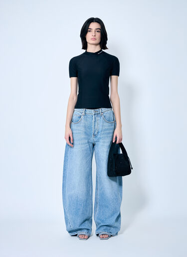 Alexander Wang 래시가드 탑 블랙 awg0259016