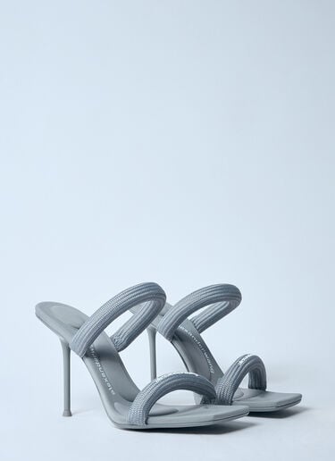 Alexander Wang Julie Tubular Heeled Sandals Grey awg0259033