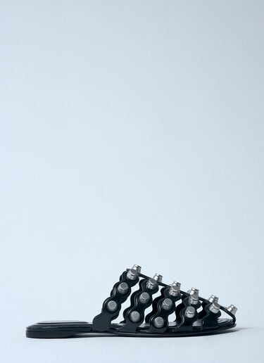 Alexander Wang レクサス ケージ レザースライド  ブラック awg0259035