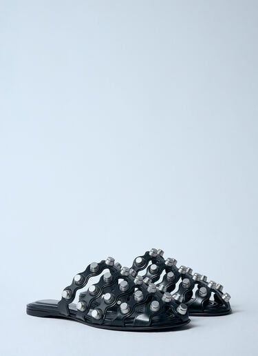 レクサス ケージ レザースライド Alexander Wang レクサス ケージ レザースライド ブラック awg0259035