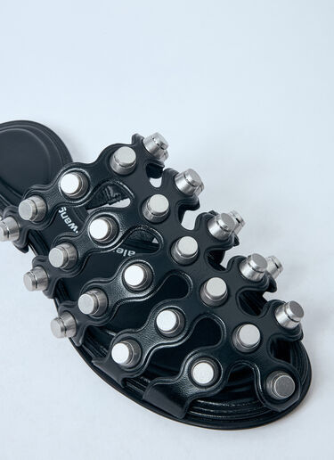 Alexander Wang レクサス ケージ レザースライド  ブラック awg0259035
