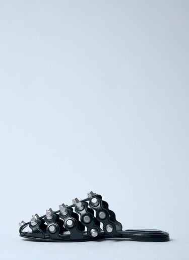レクサス ケージ レザースライド Alexander Wang レクサス ケージ レザースライド ブラック awg0259035