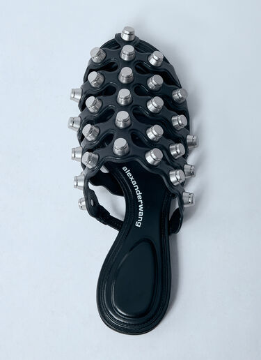 Alexander Wang レクサス ケージ レザースライド  ブラック awg0259035