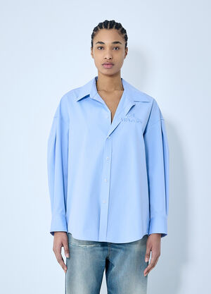 Alexander Wang Shirt With Graphic Embroidery Blue awg0260001