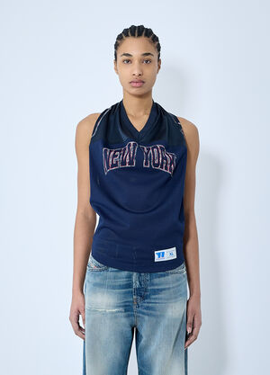 Alexander Wang 平纹针织挂脖上衣 藏蓝色 awg0260002