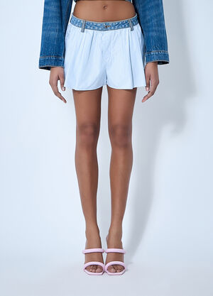 Alexander Wang Denim Waistband Shorts Blue awg0260007