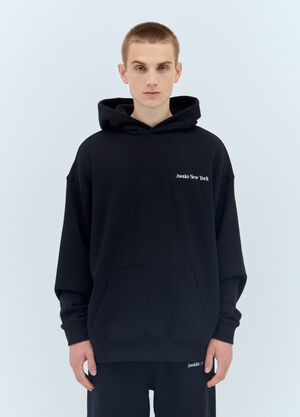 Awake NY Serif Hooded Sweatshirt Black awk0156008