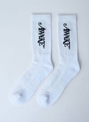 Logo Motif Socks Awake NY Logo Motif Socks White awk0160001
