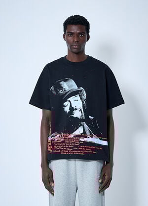 Awake NY Logo Motif T-Shirt Black awk0160013