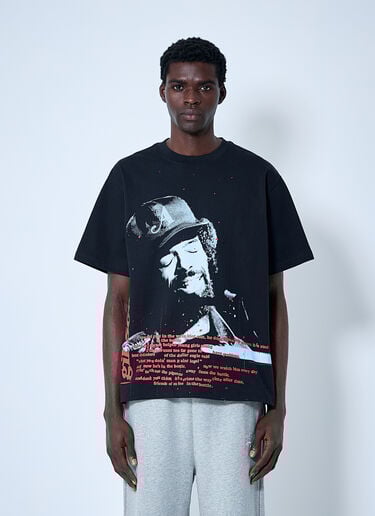 Logo Motif T-Shirt Awake NY Logo Motif T-Shirt Black awk0160013