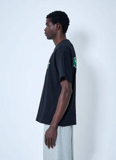 Awake NY Logo Motif T-Shirt Black awk0160014