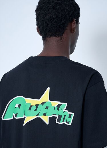 Logo Motif T-Shirt Awake NY Logo Motif T-Shirt Black awk0160014