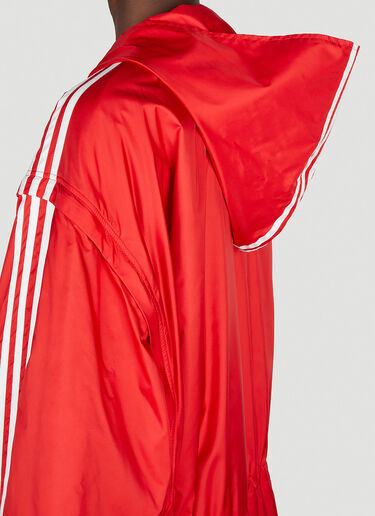 Balenciaga x adidas Logo Print Parka Coat Red axb0151003