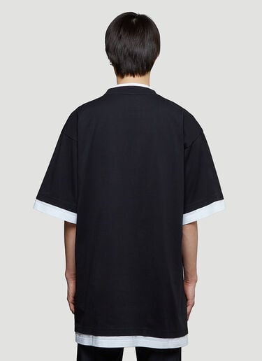 Oversized Double-Layer T-Shirt Balenciaga Oversized Double-Layer T-Shirt Black bal0143014