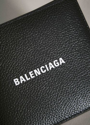 二つ折り ロゴウォレット Balenciaga 二つ折り ロゴウォレット ブラック bal0143082