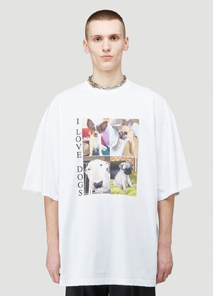 Balenciaga I Love Dogs T-Shirt White bal0144002