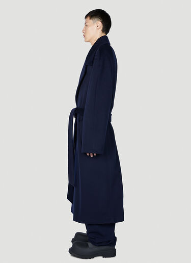 Balenciaga Raglan Belted Coat Dark Blue bal0151004