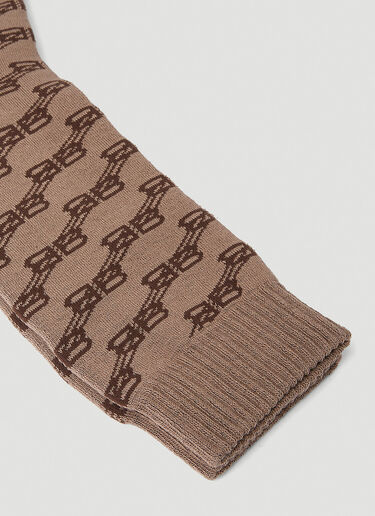 Balenciaga BB Monogram Socks Beige bal0151051