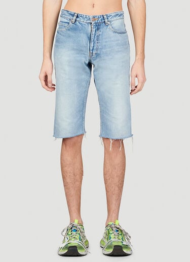 Slim Fit Denim Shorts Balenciaga Slim Fit Denim Shorts Blue bal0153015