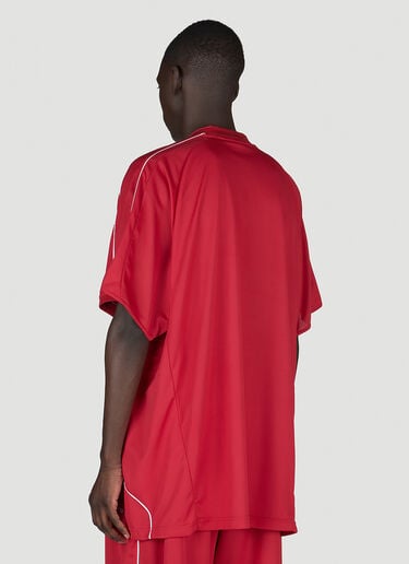 Oversized Soccer Jersey Top Balenciaga Oversized Soccer Jersey Top Red bal0154025