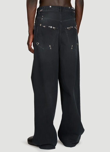 Pierced Baggy Jeans Balenciaga Pierced Baggy Jeans Black bal0155010