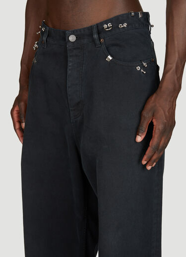Pierced Baggy Jeans Balenciaga Pierced Baggy Jeans Black bal0155010