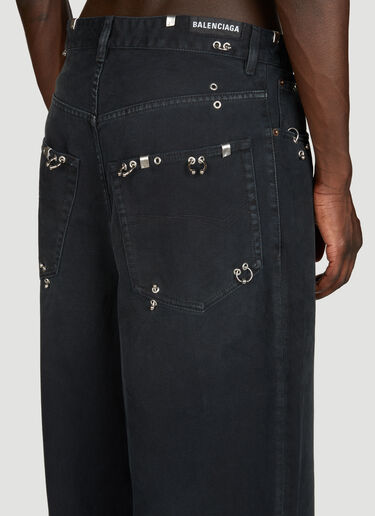 Pierced Baggy Jeans Balenciaga Pierced Baggy Jeans Black bal0155010