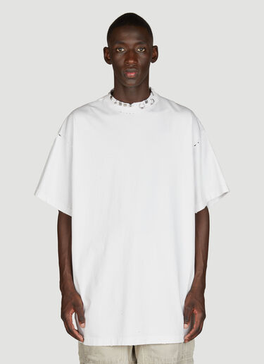 Pierced Oversized T-Shirt Balenciaga Pierced Oversized T-Shirt White bal0155016