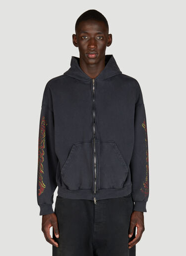 Offshore Zip-Up Hooded Sweatshirt Balenciaga Offshore Zip-Up Hooded Sweatshirt Black bal0155018